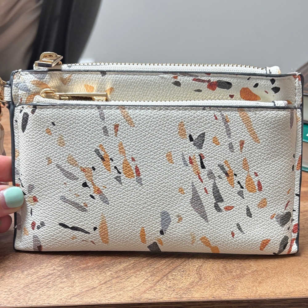 a new day White and Multicolor Wristlet